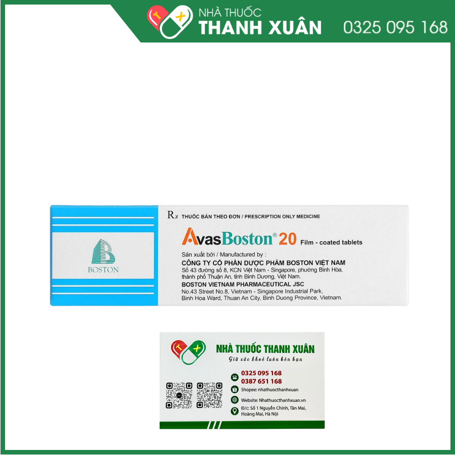 AvasBoston 20 điều trị rối loạn mỡ máu